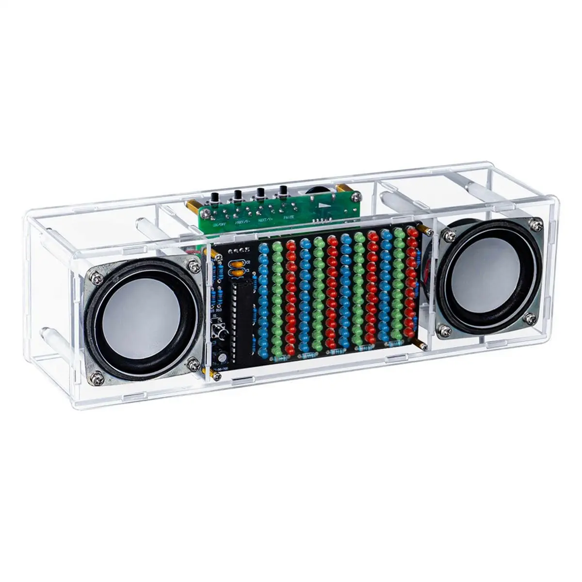 A59E DIY Bluetooth Speaker Kit Electronic LED Music Spectrum Dual Channel Soldering Practice 3W Speaker 8002 Amplifier