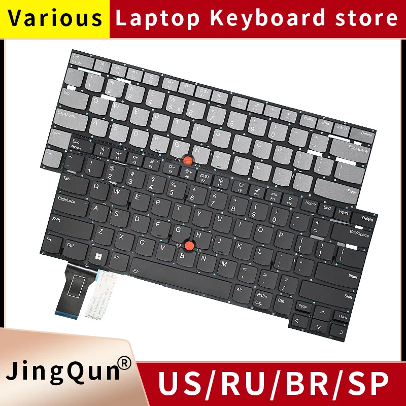 

Сменная американская/русская клавиатура для ноутбука LENOVO Thinkpad T14s Gen2 P1 Gen4 X1 Extreme Hermit 4th 2021, макет с подсветкой