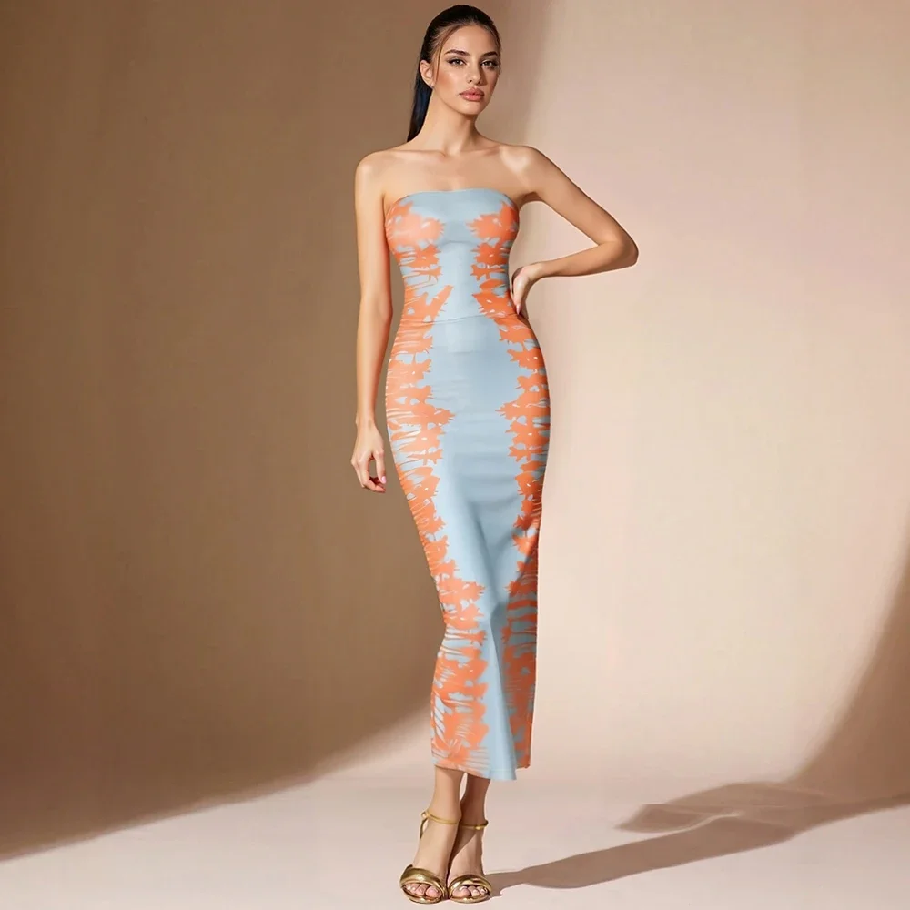 فساتين نسائية مناسبة لجميع المواسم، ألوان متباينة نحيفة بدون أكمام، فساتين ماكسي بودي كون