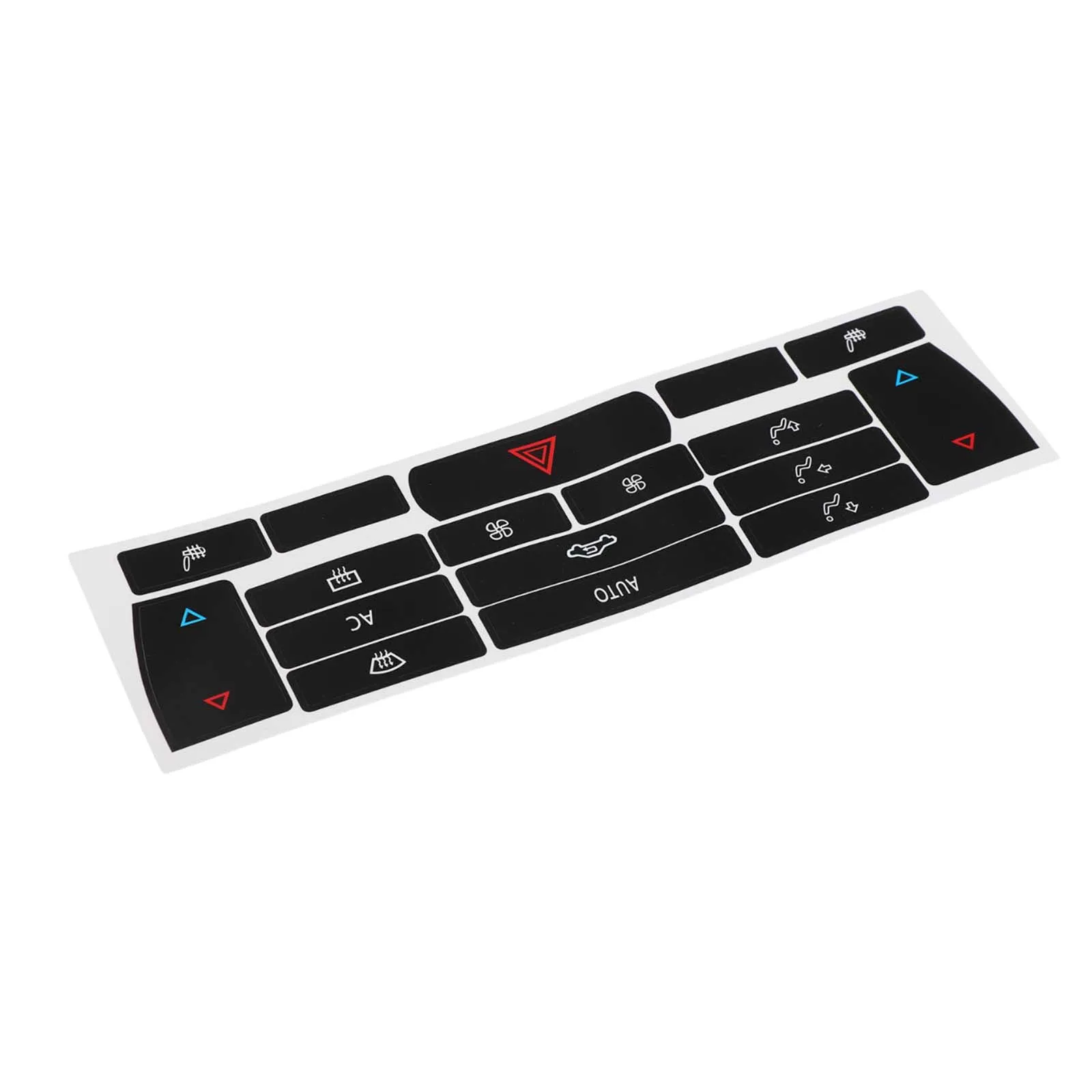 Button Repair Sticker Climate Control Decals Car Interior Repair Push Button Type White Lettering Firm Application