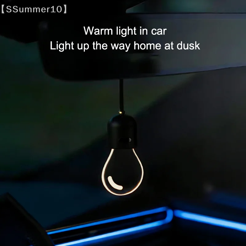 【SSummer10】Lámpara Colgante LED Retro Portátil - Adorno para Coche con Bombilla Pequeña para Interiores de Automóviles, Ideal para Viajes Largos y Uso Diario【SS】