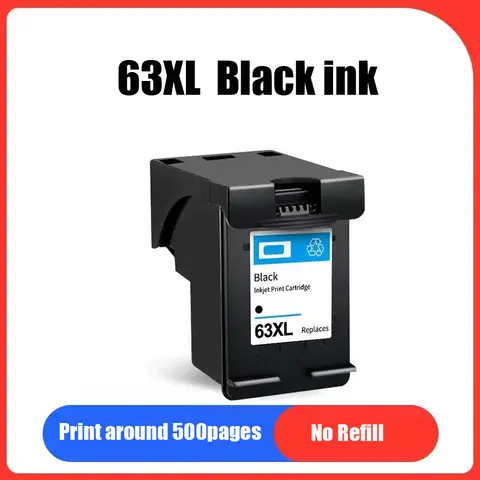 Cartuccia d'inchiostro nera a colori rigenerata compatibile 63 XL 63XXL per HP63 per HP63xl per stampante HP Deskjet 2131 2130 3630 4520