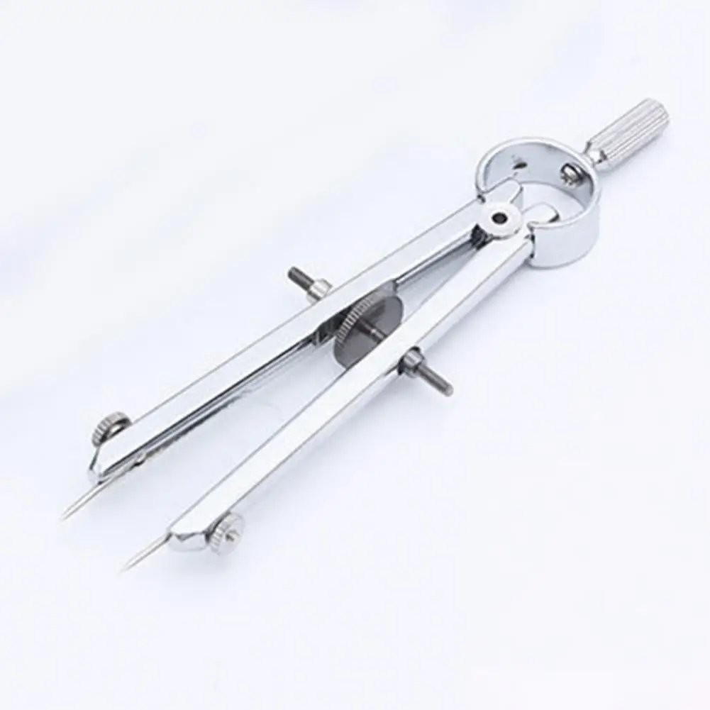 Divisore per arco con bussola regolabile in materiale metallico Set di strumenti di disegno per ingegneria Divisore per pinza a molla in metallo per la geometria