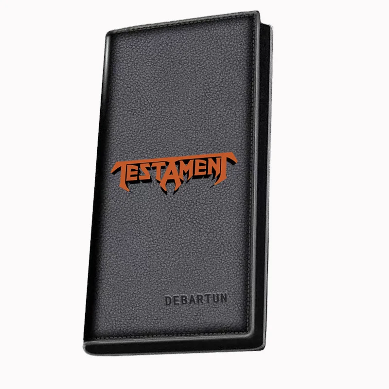 TESTAMENT band design Men's Long Wallets Business Stylish Printing Design Casual Use Christmas Valentine's Father's Day Gift
