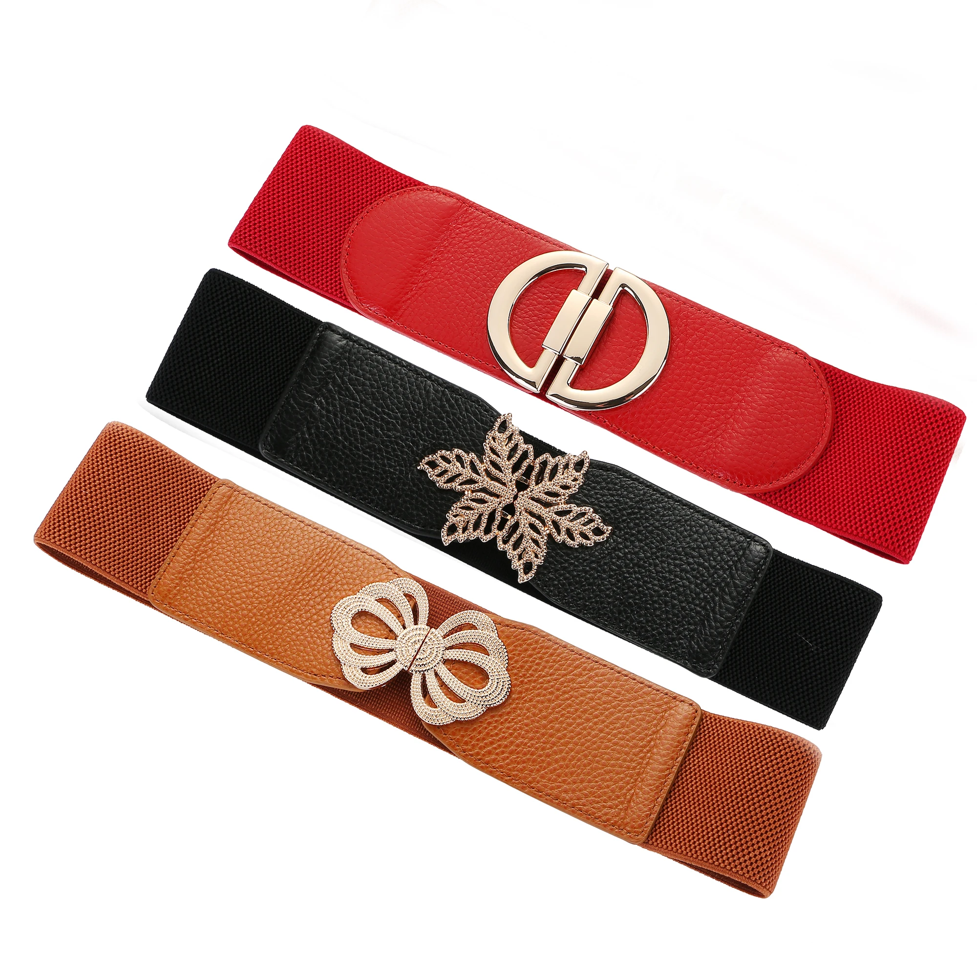 

Women Wide Stretch Elastic Cinch High Waist Belt Women Wide Elastic Waist Belts Wide Stretchy Belts for Dress Fashion Waistband