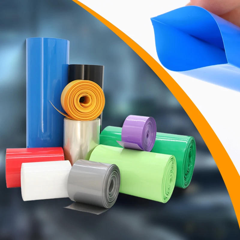 

1M Width 80mm ~ 500mm PVC Heat Shrink Tube for 18650 21700 26650 Lipo Battery Pack Film Wrap Insulated Protector Cable Sleeving