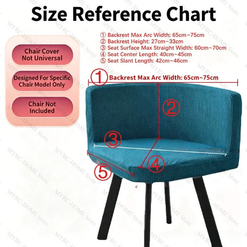 1/4Pcs Triangle Chair Cover Polar Fleece Curved Back Dining Chair Cover Low Back Seat Slipcover For Office Hotel Home Decoration