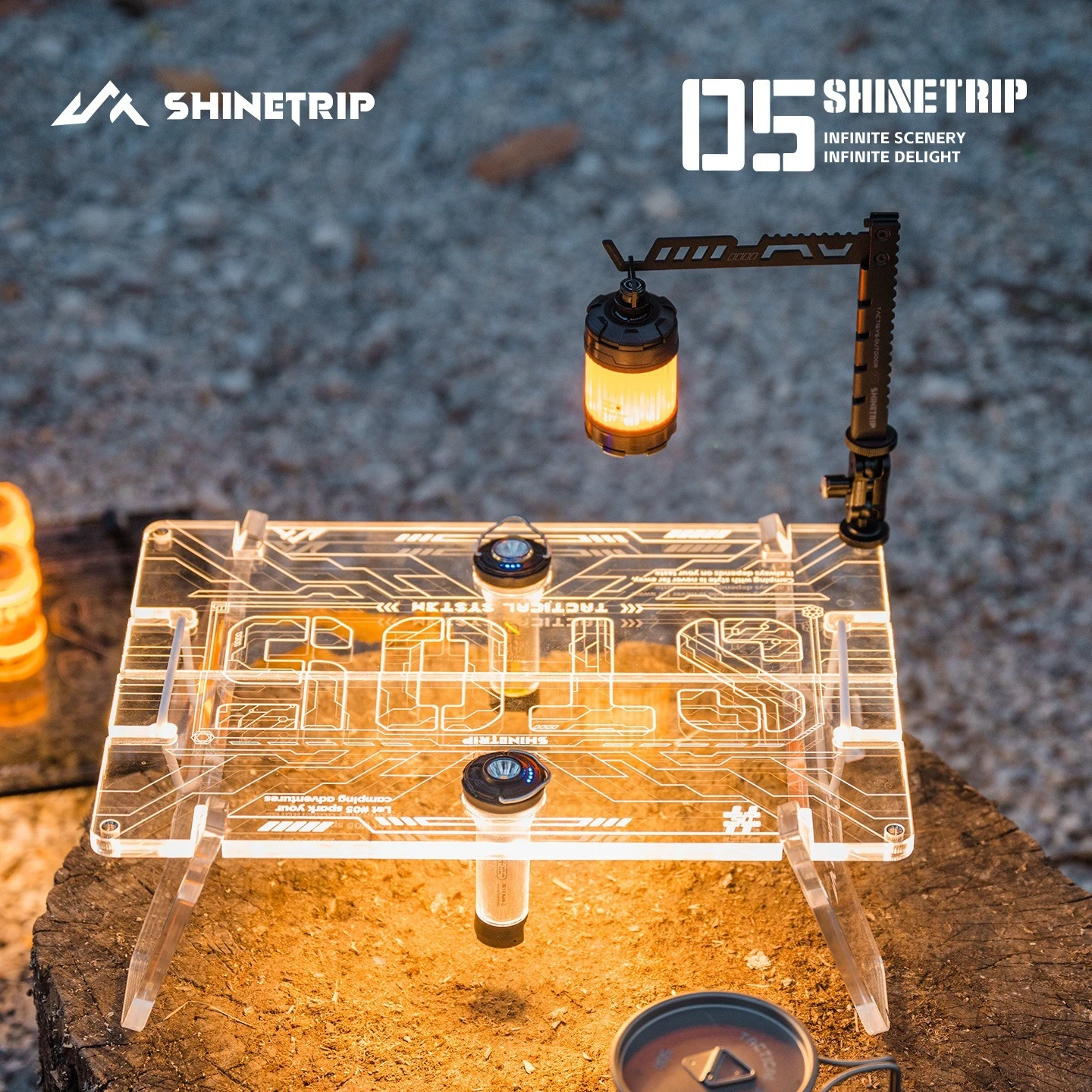 

ShineTrip outdoor camping IGT luminous unit board acrylic lightweight portable table