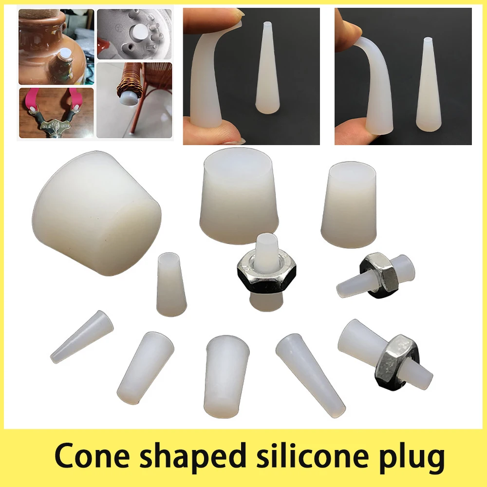 Silent Shielding Plug Blocking Hole Cone Shaped Silicone Plug High Temperature Resistant Sealing Plug Pressure Resistant