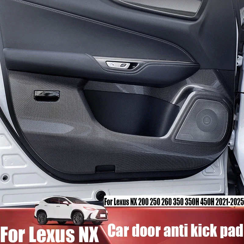 For Lexus NX 200 250 260 350 350H 450H 2021-2025 Door Anti Kick Pad Protective plate Cover Car Interior decoration Accessories