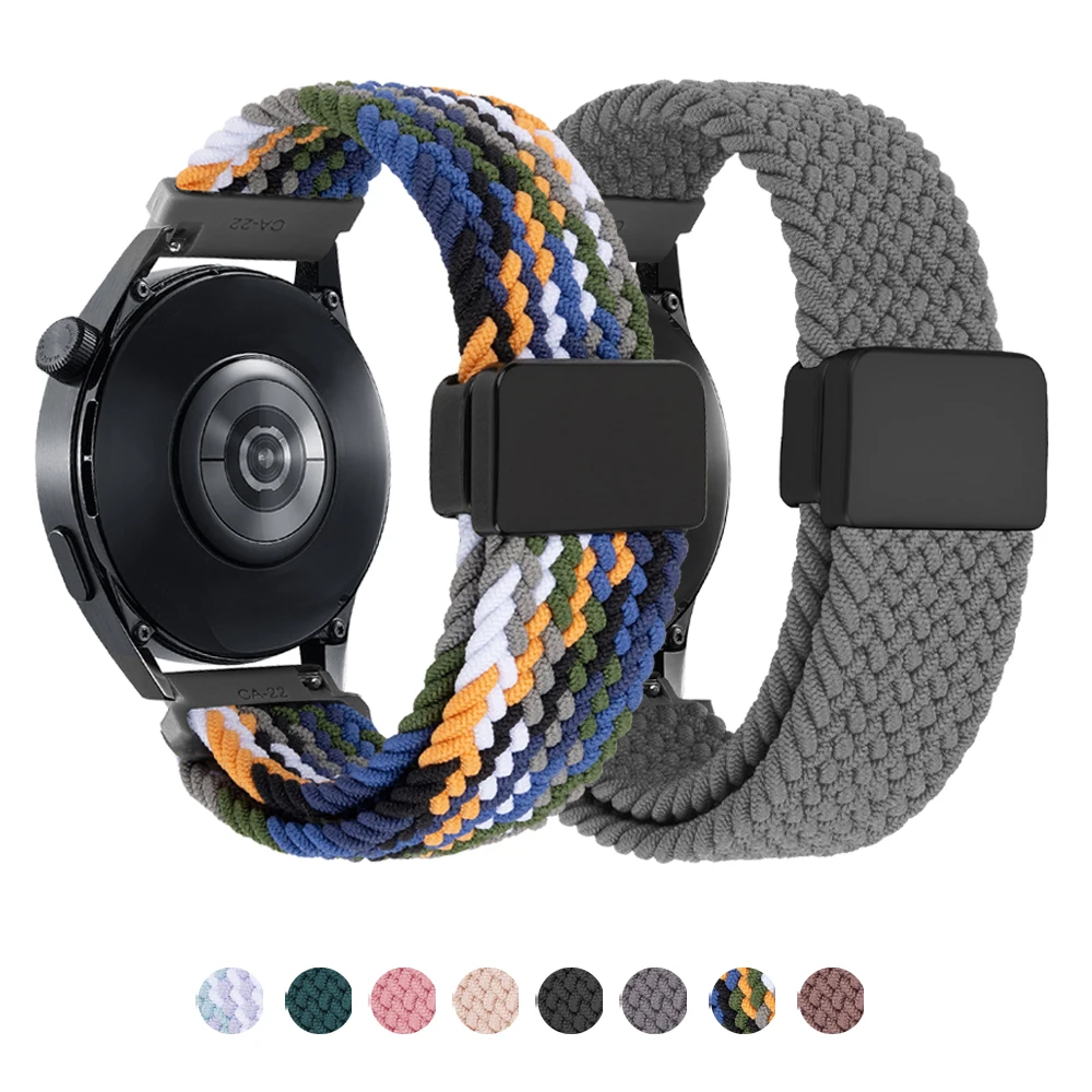 Geflochtenes 20mm 22mm Nylonarmband für COROS PACE 4 3 2/APEX 4 42mm, elastisches Armband für COROS APEX 2Pro/APEX 46mm 42mm, magnetisches Band