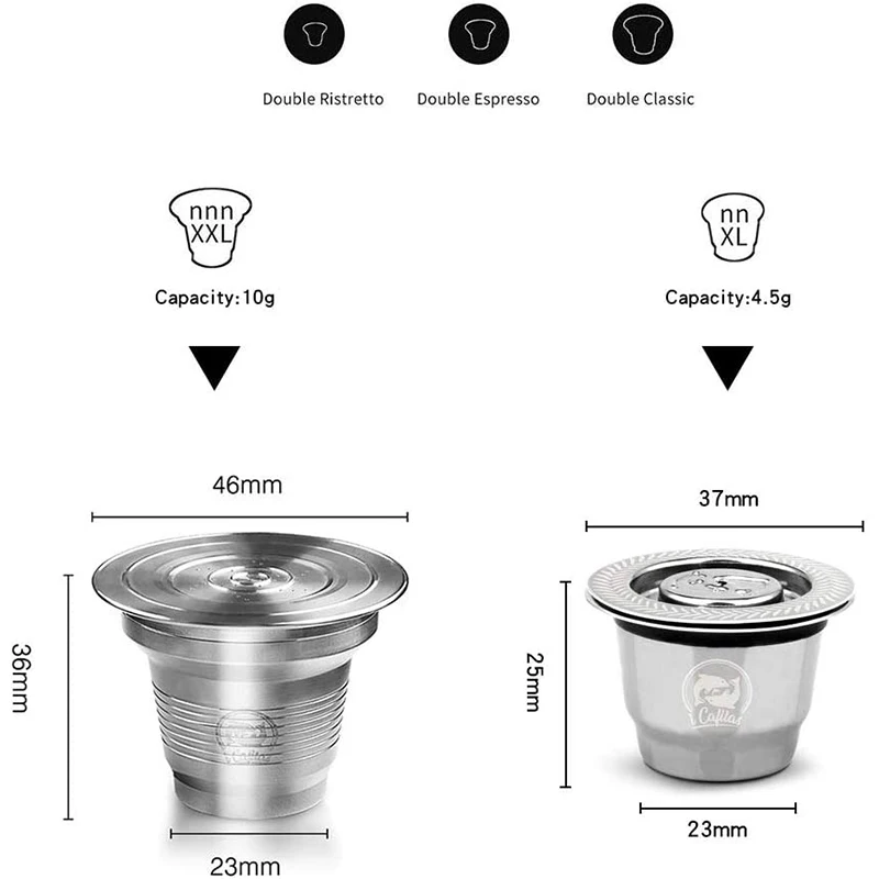 Reusing Nespresso coffee pods L'Or Barista stainless steel coffee capsules compatible with L'Or Barista coffee machines icafilas