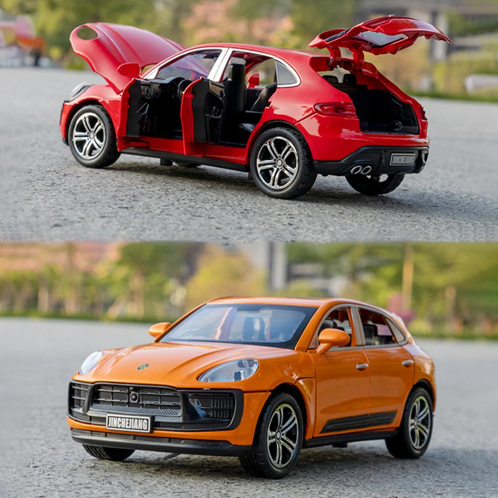 Antike Skala Macan T Geländewagen Auto Modell Spielzeug Legierung Druckguss Sound Licht zurückziehen Simulation Fahrzeug modelle Sammlung Geschenke für Kinder