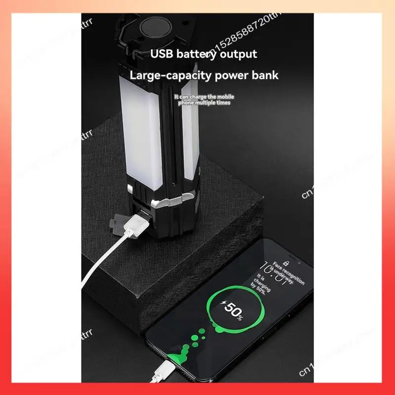 ABNR 3000MAH USB Rechargeable Flashlight Camping Light Work Light Portable Adjustable Repair Light Warning Light Work Light