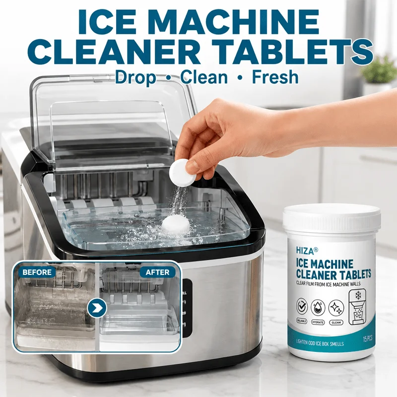 Ice Maker Cleaning Tablets, home & commercial descaler for ice makers,coffee makers, kettles, removes mineral deposits, easy‑use