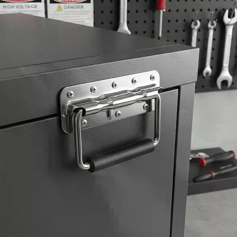 Metal Speaker Box Handle: 2/4Pcs Black Spring Rubber Grip Flight Case Tool Boxes Storage Chests