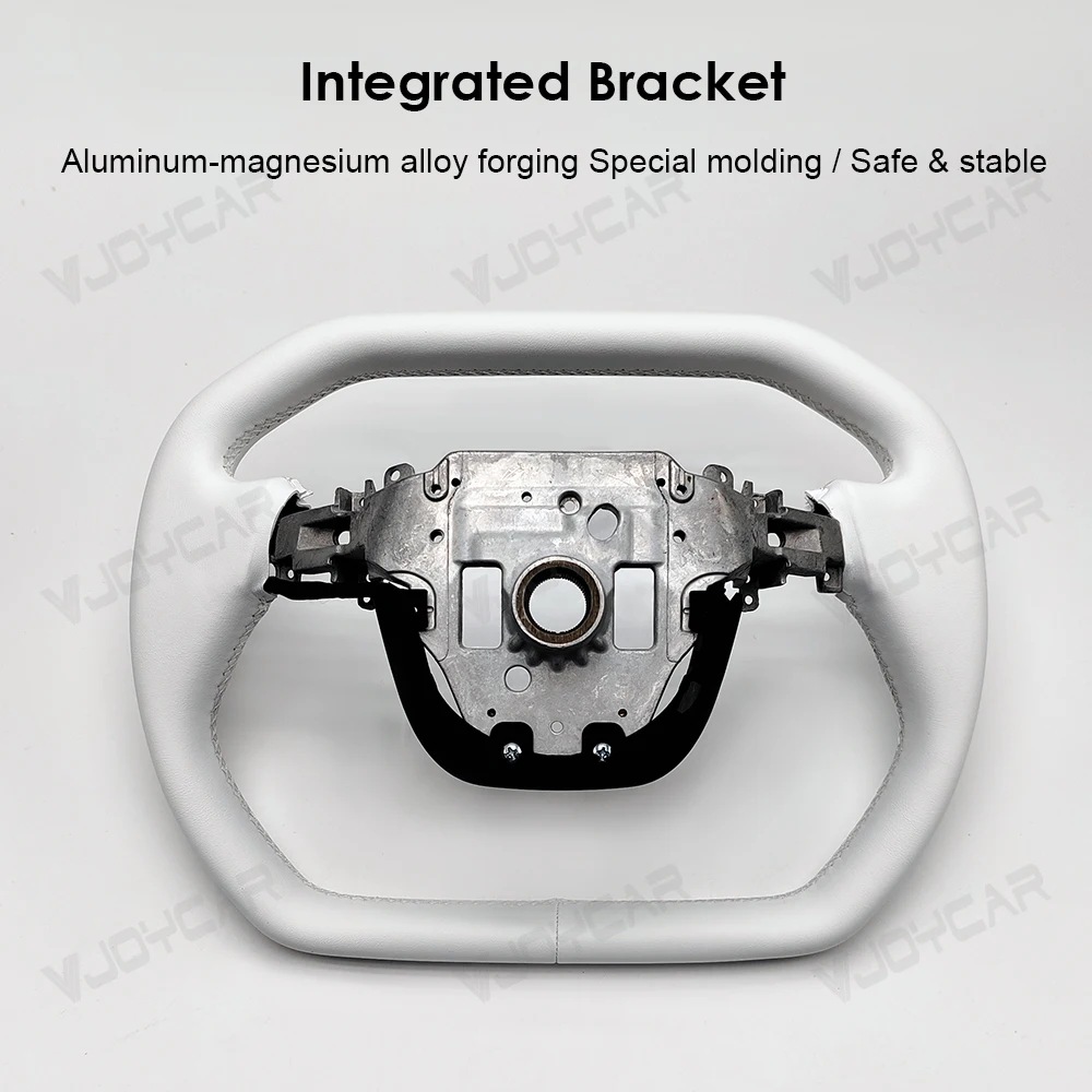 Vjoycar Cybertruck العائمة نير عجلة القيادة ل تسلا نموذج 3 هايلاند Y Juniper اكسسوارات السيارات نابا الحرفية مع التدفئة #3