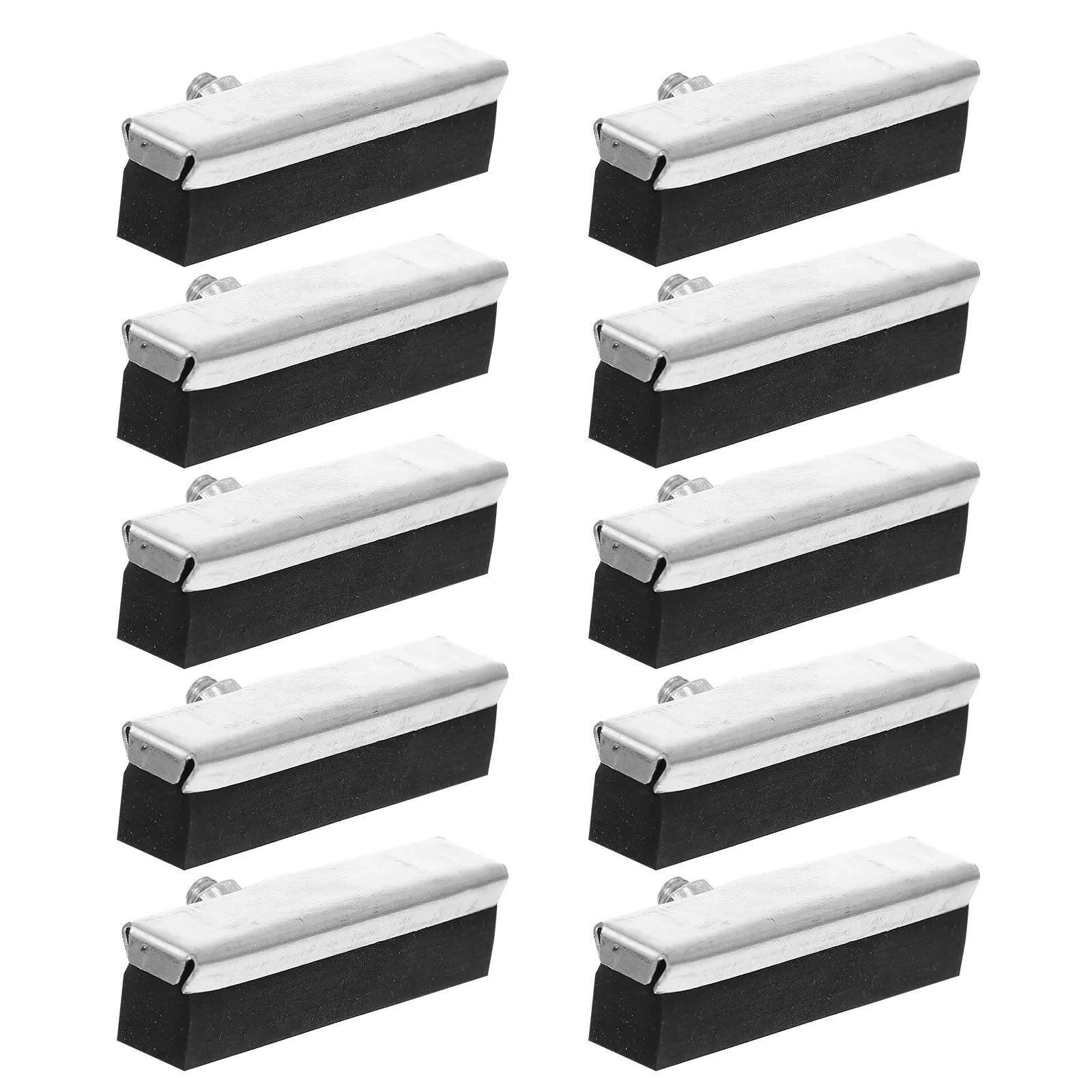 10Pcs Silent Bike Brake Pads Wear-Resistant Metal Rubber Noise Reduction Cycling Brake Blocks Mountain Bike Braking Tools