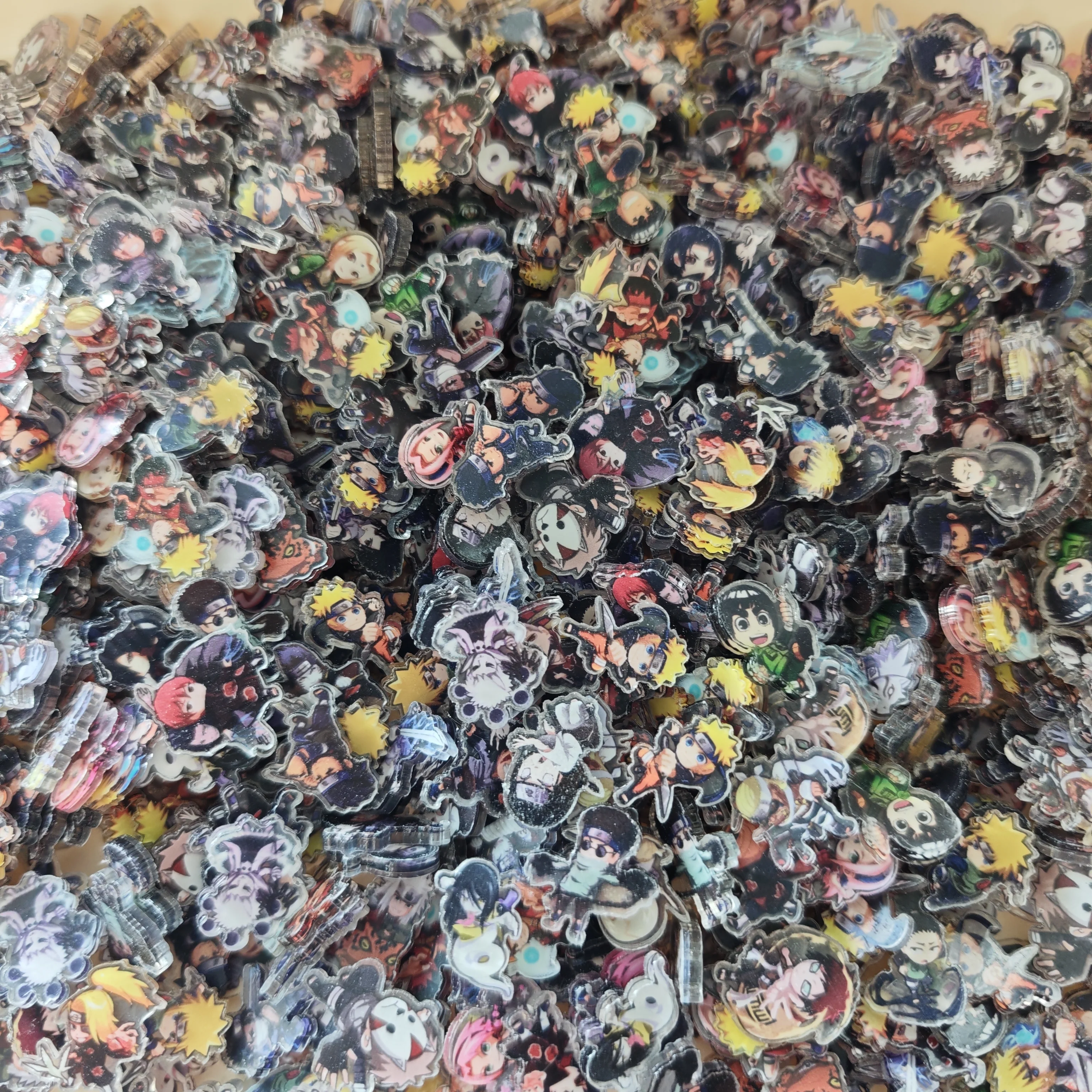 50 Stück/Set Naruto Anime Harz-Accessoires, niedliche Bilder, laminiert, Acryl-Creme-Kleber, Handyhülle, Kühlschrank, DIY-Geschenk-Aufnäher – Detail 3