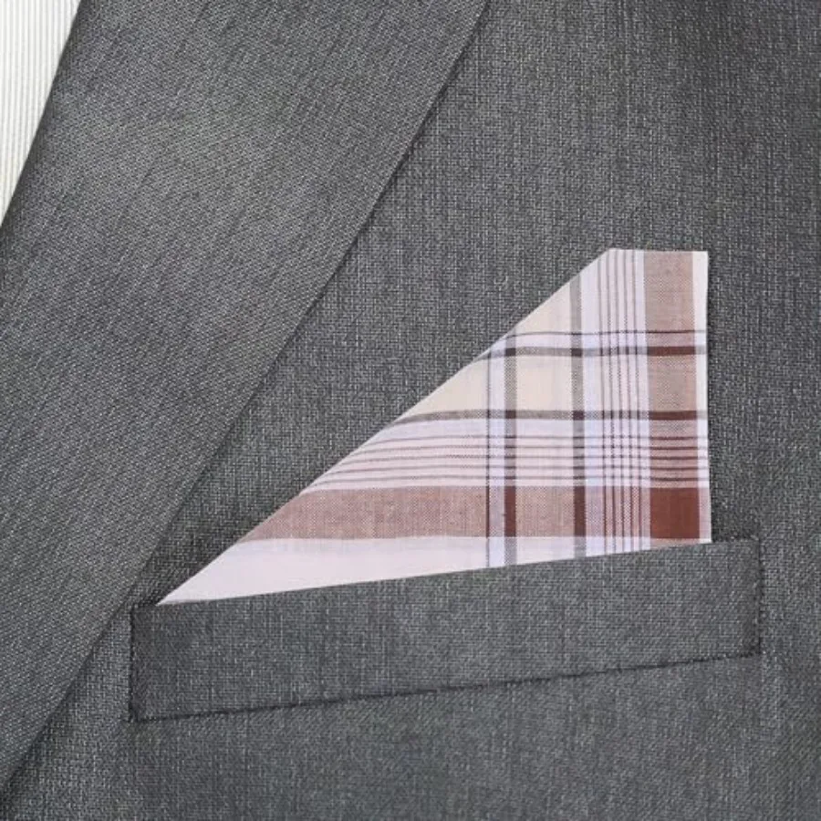 16 Pcs Mens Handkerchiefs Neat Stitching Cotton Handkerchiefs for Men with Picked Color Pattern Absorbent Breathable 16 Inch fo