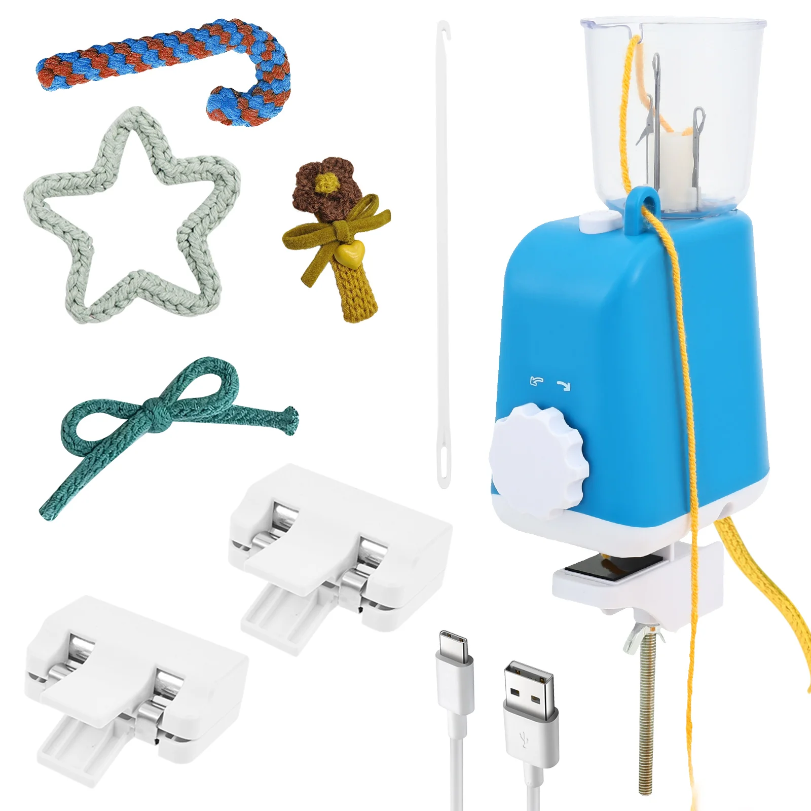 

Electric I Cord Knitting Machine Efficient Automatic Knitting Machine Electric Yarn Knitter for Beginner Adult Kid Knitting Tool