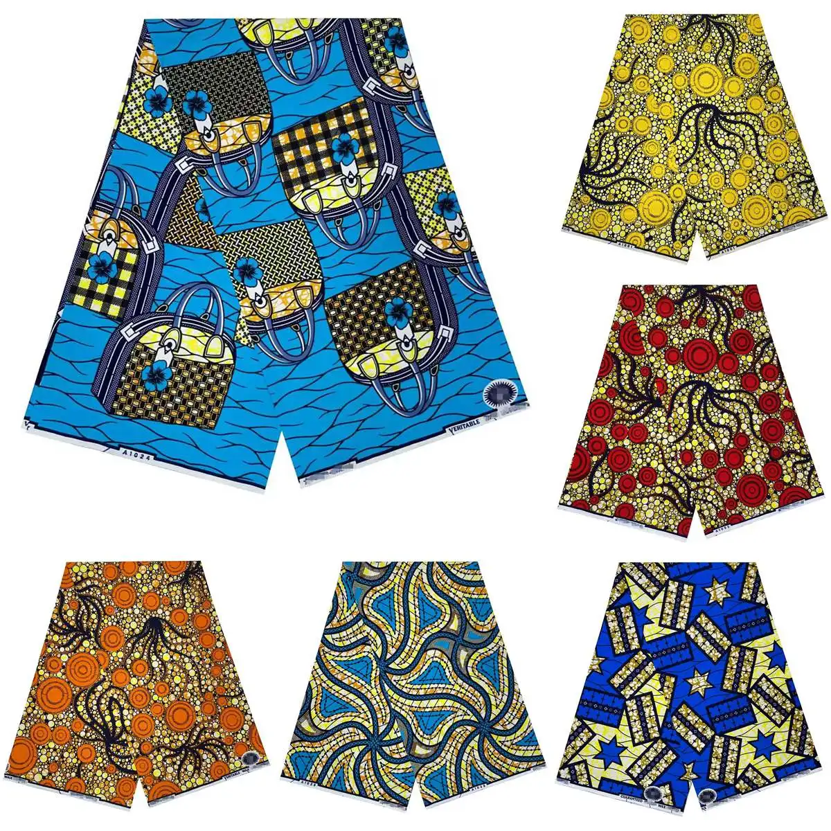

Veritable Super Guaranteed Real Wax Fabric Soft Real Dutch Hollandais Original Pagne Africa Dress 100% Cotton Wrapper Loincloth