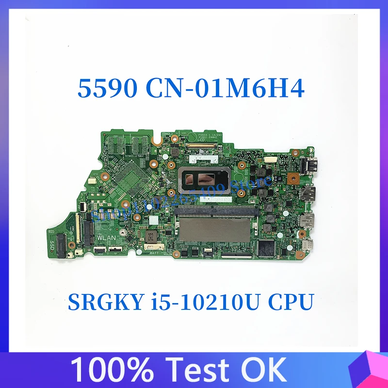 

Mainboard 1M6H4 01M6H4 CN-01M6H4 For Dell Inspiron 5590 / Vostro 5590 Laptop Motherboard SRGKY i5-10210U CPU 100% Full Tested OK