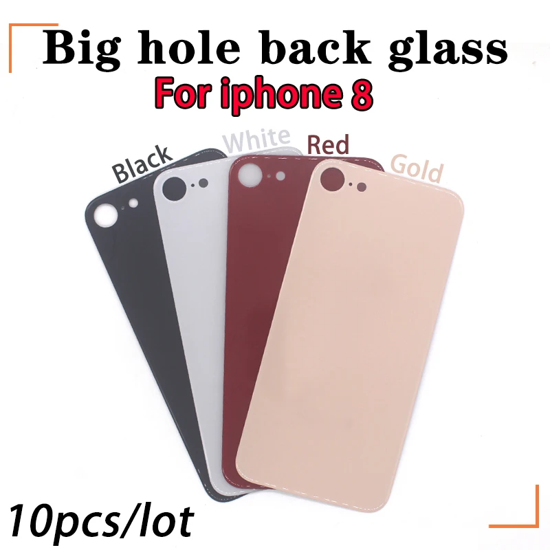 Lot de 10 coques arrière en poly pour iPhone 8, 8Plus, XS Max, SE2, SE3, couvercle de batterie, couleur d'origine, grand trou