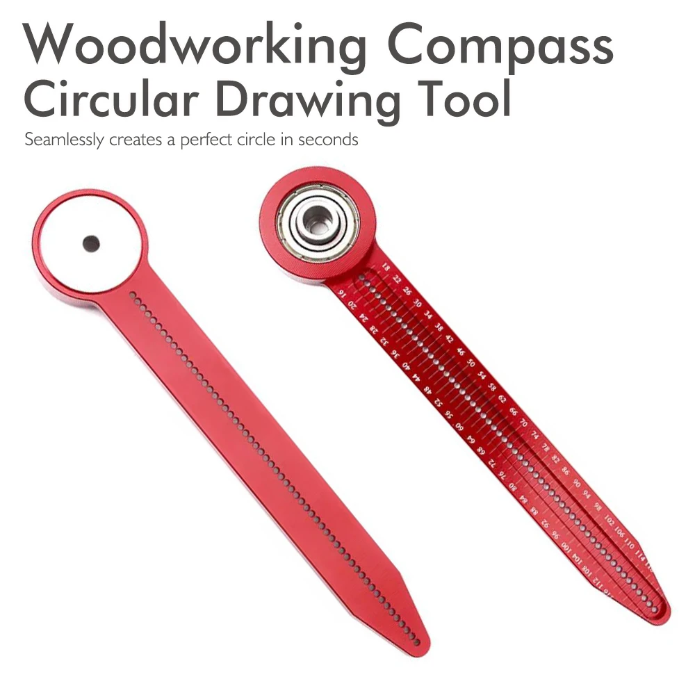 Woodworking Drawing Compass Circular Drawing Tool Hole Ruler High Precision Woodworking Scribe Gauges Marking Measurement Tool