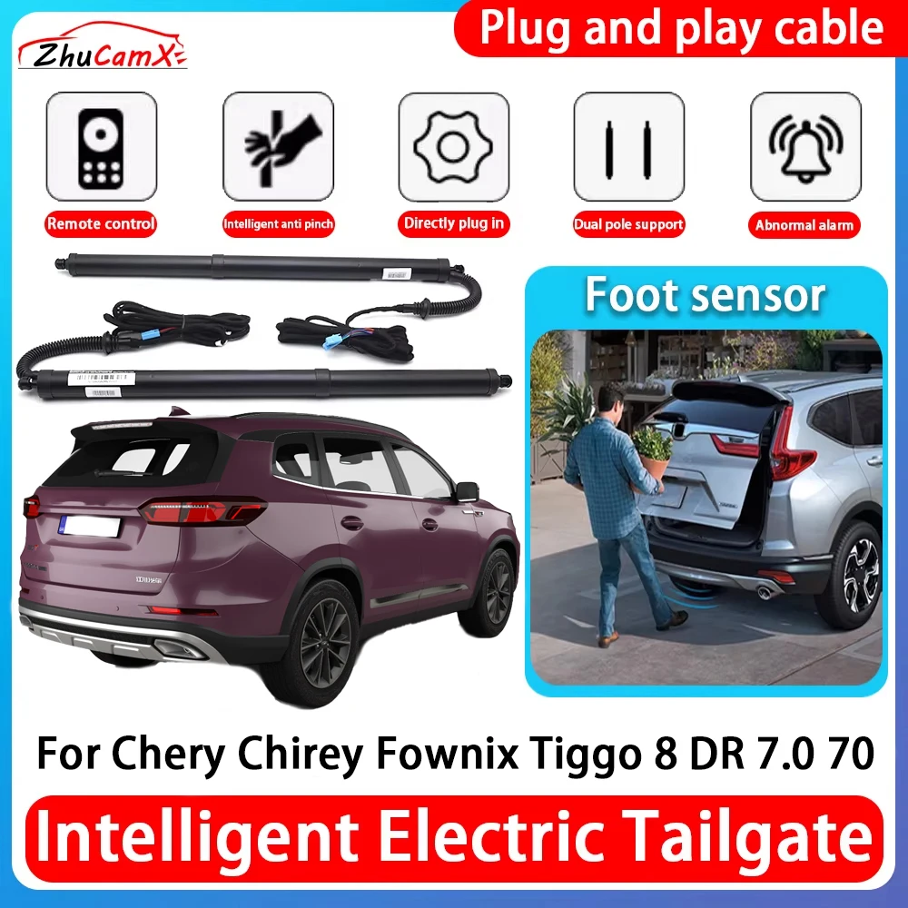 

ZhuCamX Car Power Trunk Electric Suction Tailgate Intelligent Tail Gate Lift Strut For Chery Chirey Fownix Tiggo 8 DR 7.0 70