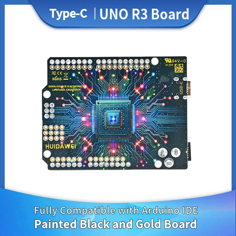 Colorful UNO R3 Board ATmega328 Type-C Board (With shell)  for Compatible Arduino UNO R3 Development board A00063