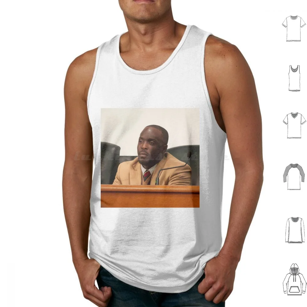 عمر ليتل تانك القمم سترة بلا أكمام عمر ليتل ذا سلك عمر ليتل عمر Hbo بالتيمور سلك صغير مايكل