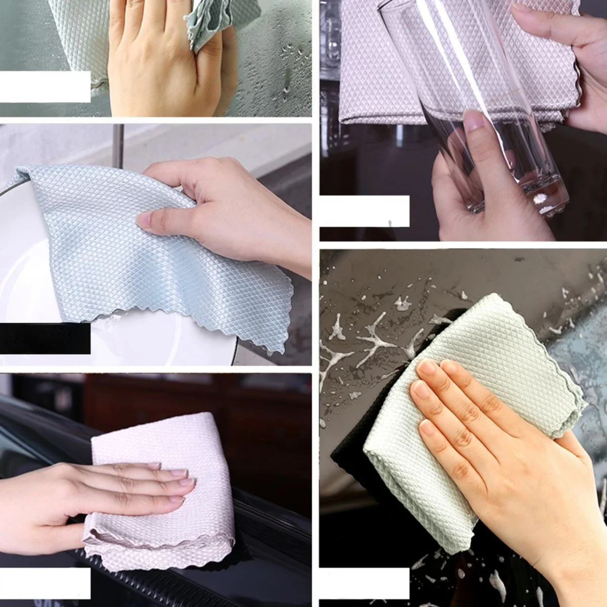 Glass and Mirror Cleaning Cloths, Kitchen Wipes, Dish Washer, Hand Towel, Microfiber Cloth, useful Gadgets, Kitchen Gadgets