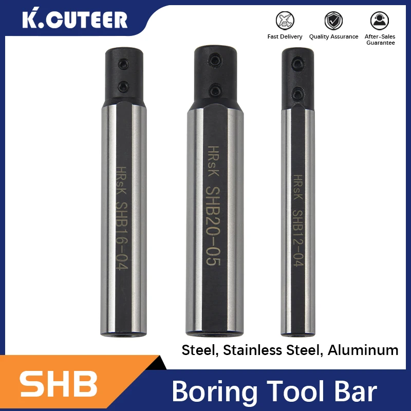 SHB Boring Tool Bar SHB12 SHB16 SHB20 SHB25 3/4/5/6/7/8/10/12/14/16mm Lathe Cutter Sleeve Round shank CNC Cutting Holder