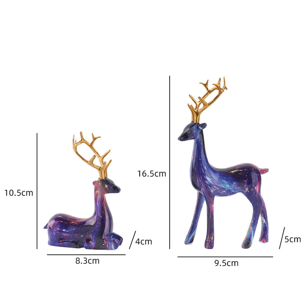 2pack/lot Colorful Deer Decor Set Joyful Christmas Celebration Environmentally Friendly Crafts Christmas Reindeer Decor