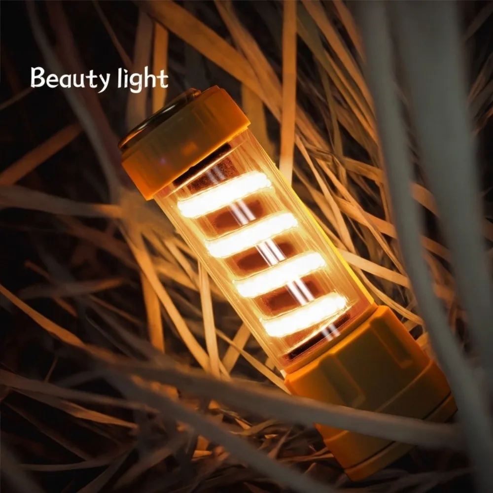 

Portable LED Camping Lamp Aluminum Alloy USB Rechargeable Folding Lamp Easily Assemble Black Flashlight Fishing