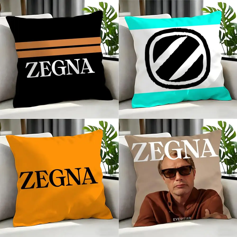Funda de cojín con fragancia Zegna, juego de fundas de cojín de 4 piezas, 50x50, 45x45, 40x40, funda de almohada decorativa para sofá, decoración del hogar