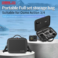 Carrying Case for DJI Action 5 Pro Storage Case PU Leather Hard Case for DJI Osmo Action 4 Camera Accessories Handbag