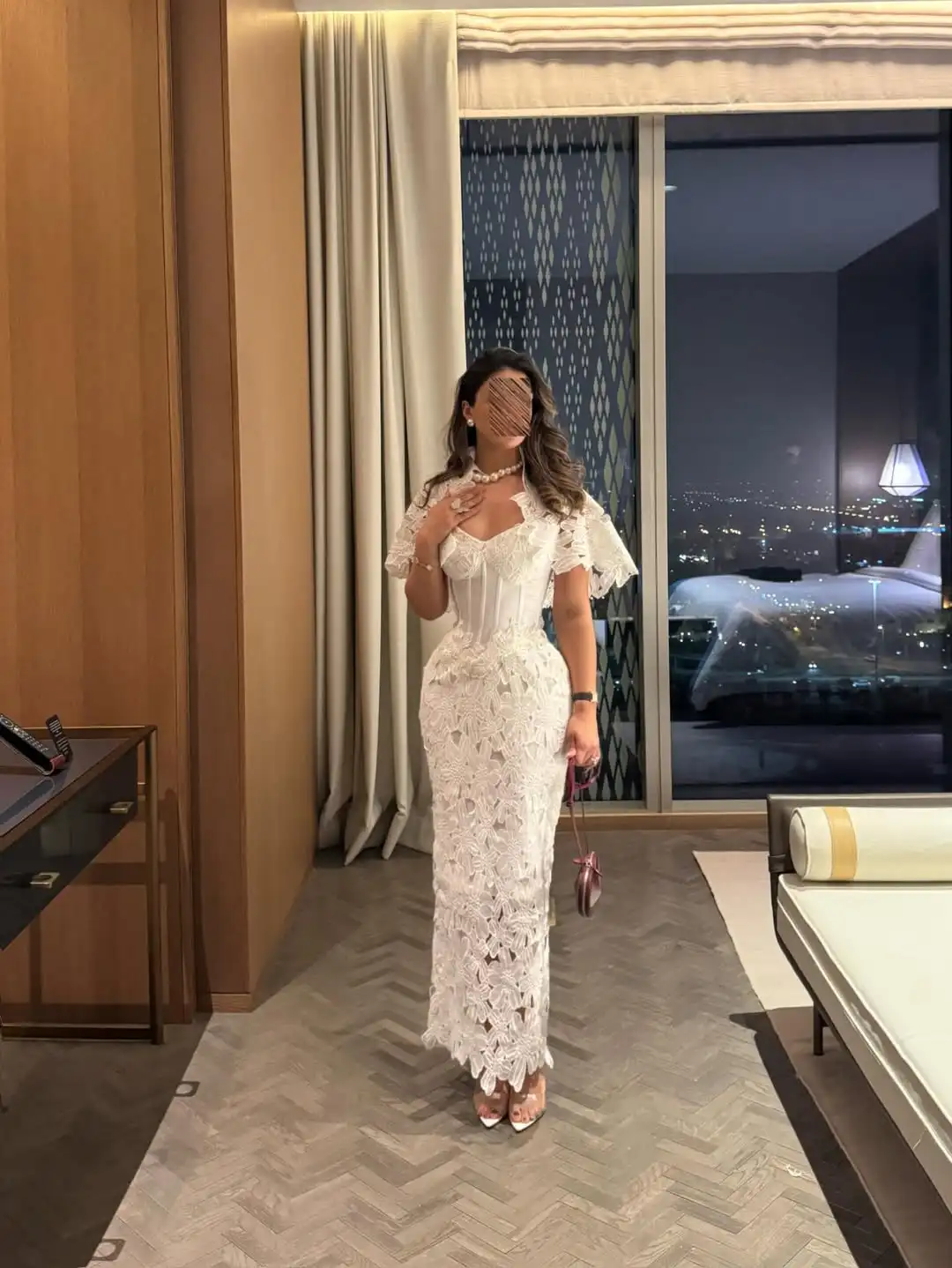 Adore Customized Luxurious Elegant Evening Dresses Sheath Lace Sweetheart Ankle length Lace Pleats Party Dresses Formal Dresses image 3