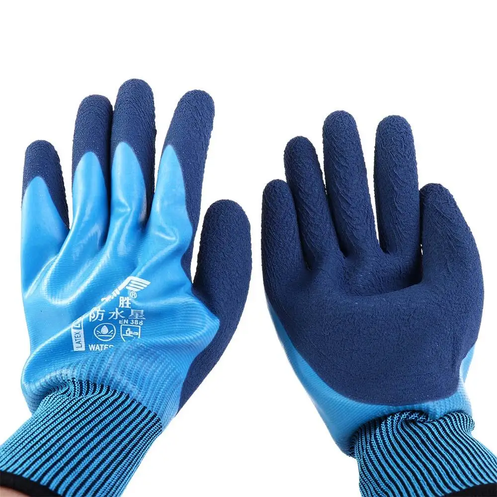 Double Layer 1 Pair Fishing Garden Outdoor Sport Construction Engineering Work Gloves Industrial Gloves Safety Latex Gloves