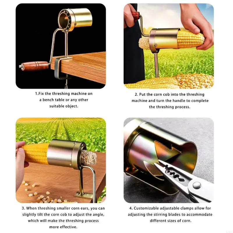 Easy To Use Manual Corn Sheller No Electricity Need Metal Design X3UC