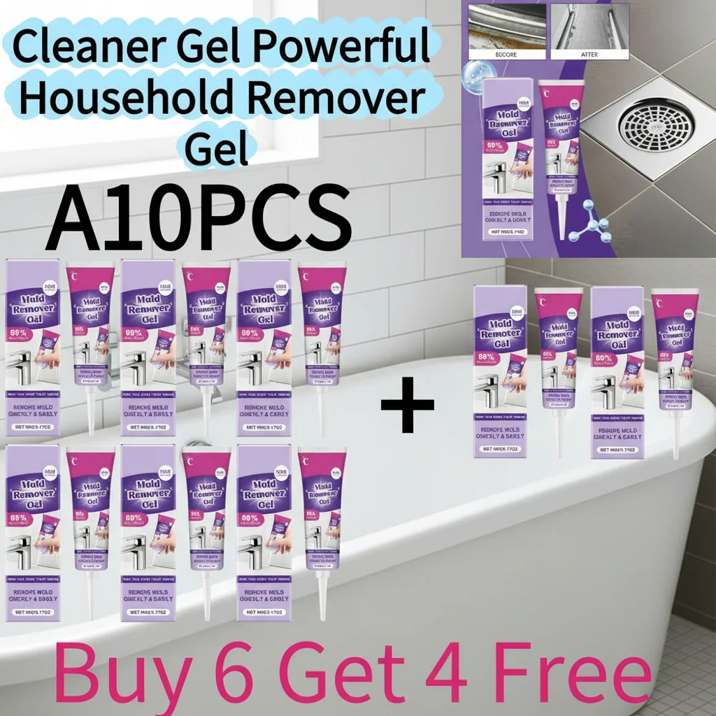 10PCS(Buy 6 Get 4 Free) Cleaner Gel Powerful Household Remover Gel for Wall Tiles Grout Sealant Bathroom Cleaning Home Cleaning