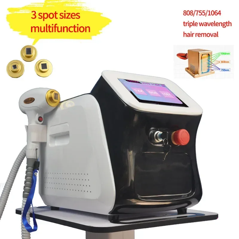 2024 NEWEST 3 Wavelength 755nm 808nm 1064nm ICE Diode Permanent Laser Hair Removel Machine