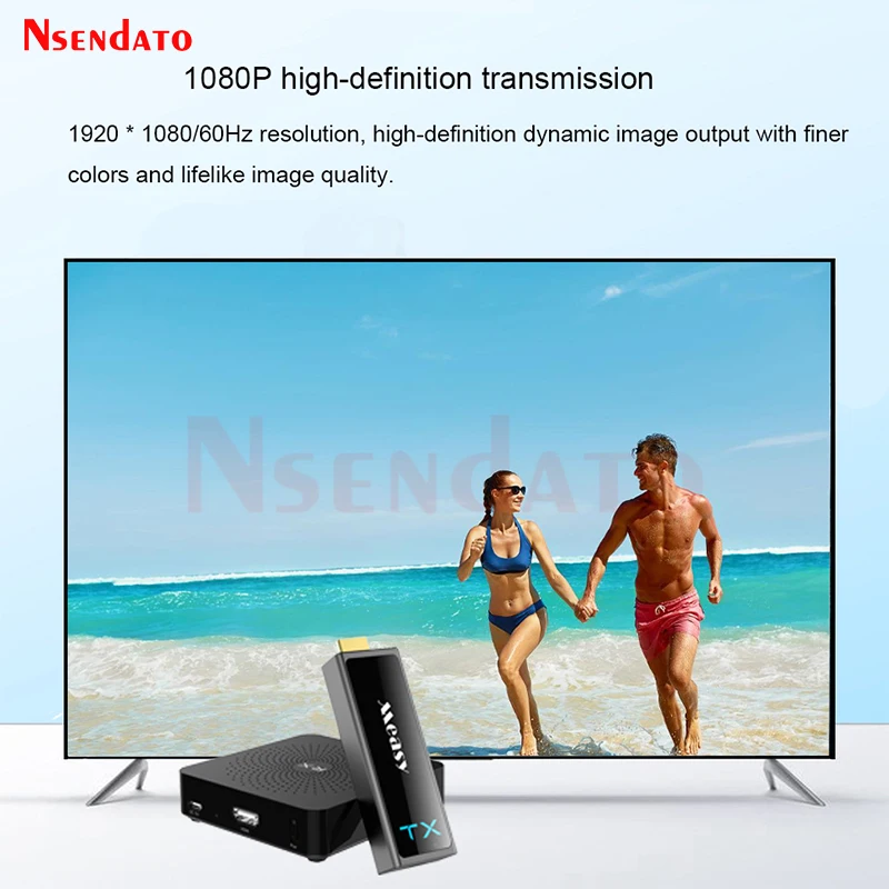 Receptor e transmissor sem fio w2h mini ii 2, 1080p, hd, extensor 1080p, 3d, 30m, emissor e receptor de áudio para hdtv