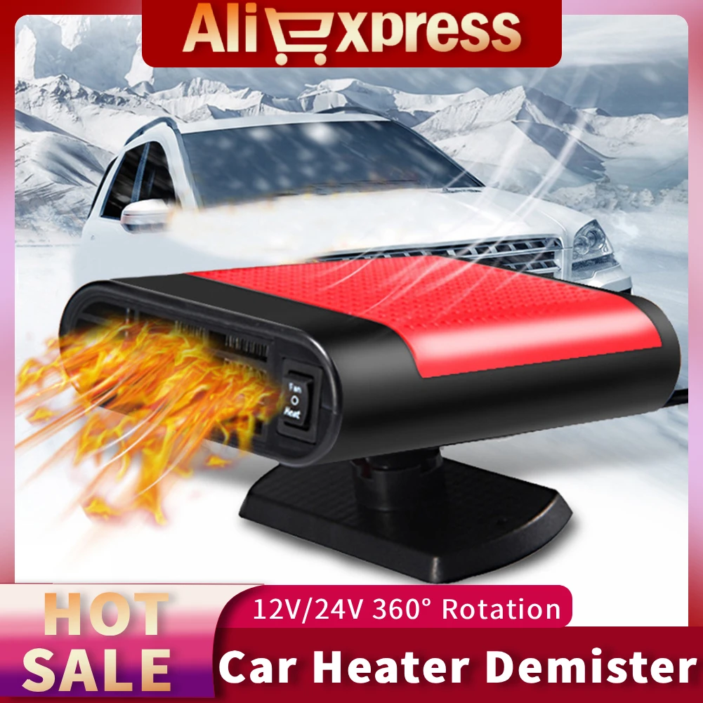 

12/24 В 1200 Вт автомобильный обогреватель вентилятор практичный автомобильный оконный обогреватель лобового стекла антизапотеватель вращение на 360 градусов и противотуманные автомобильные аксессуары