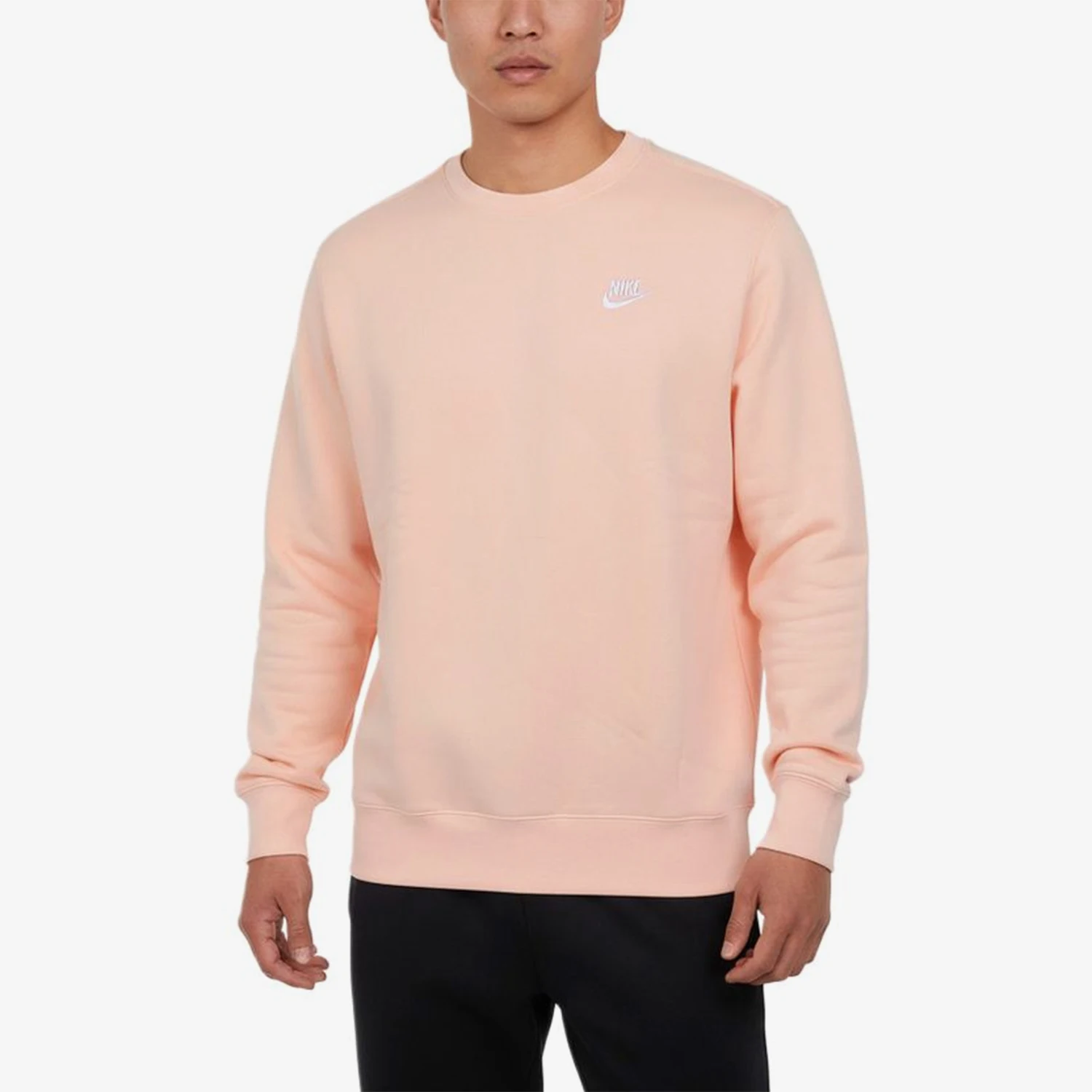 Nike genuine Club round neck long sleeved sweatshirt new men's light pink sweatshirt BV2663-664
