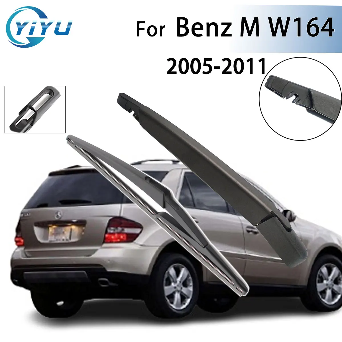 1/2 قطعة سيارة الخلفية ممسحة الزجاج الأمامي الذراع ممسحة شفرة لبنز M W164 2005-2011 اكسسوارات السيارات اكسسوارات