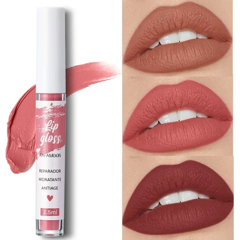 Rose rot matt flüssig Lippenstift Make-up Lippen glasur feuchtigkeit spendend wasserdicht haltbaren Lippen schlamm Antihaft Tasse Lip gloss Make-up koreanisch