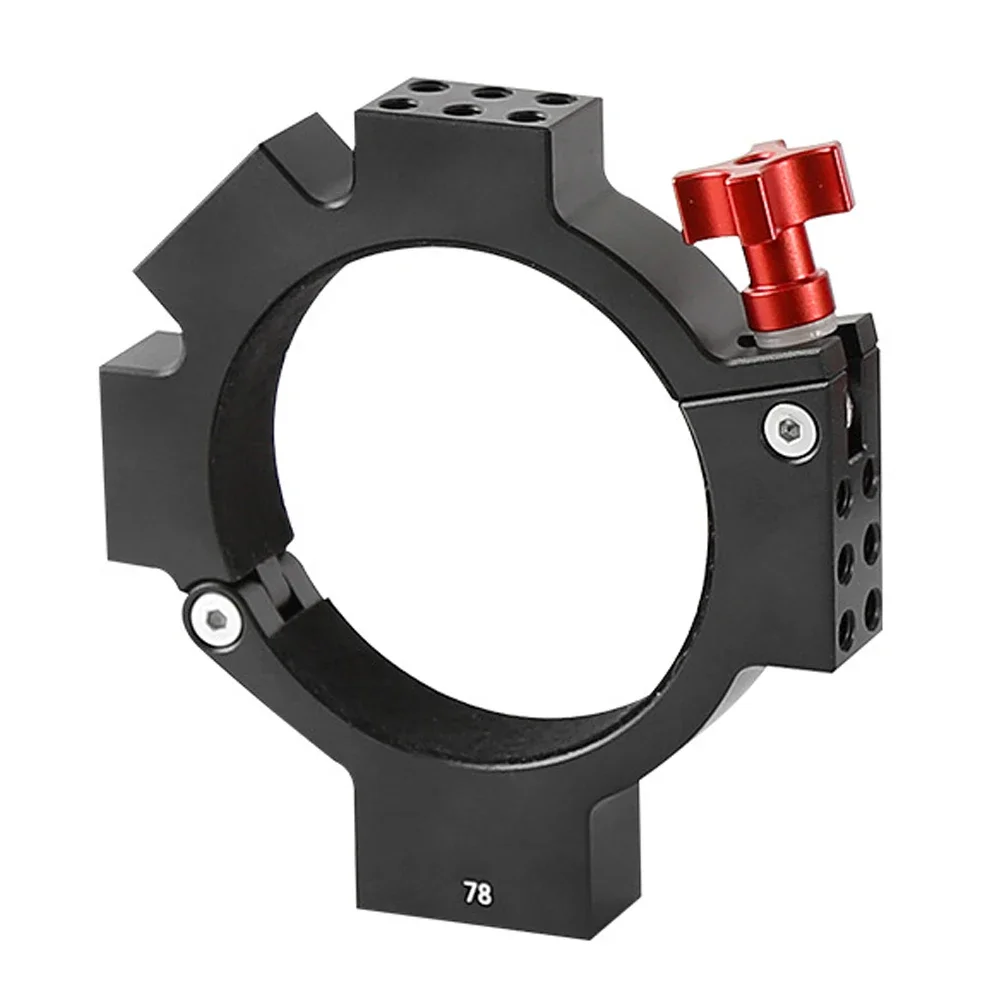 Astrophotography Camera Holder Telescope Aluminum Clamp Ring Red Telescope Holder Prevents Twisting Sturdy Lightweight Clamp