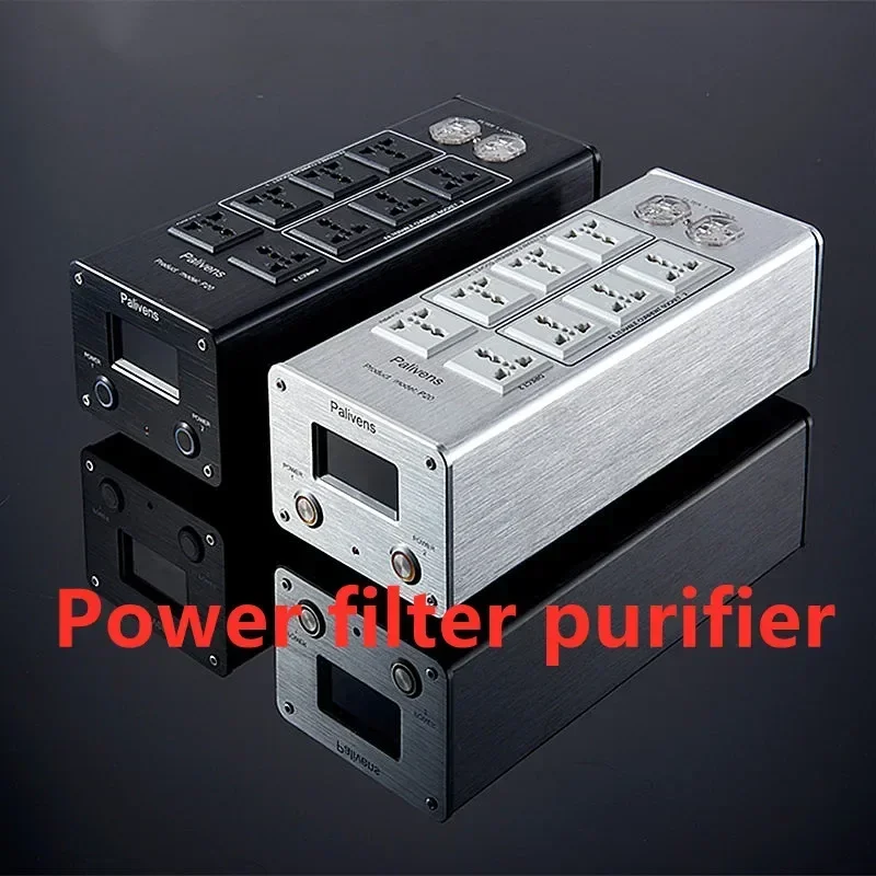 전원 필터 전원 소켓 3000W 15A 오디오 용 AC 필터 LED 디지털 디스플레이 오디오 잡음 필터 번개 방지 Palivens P20